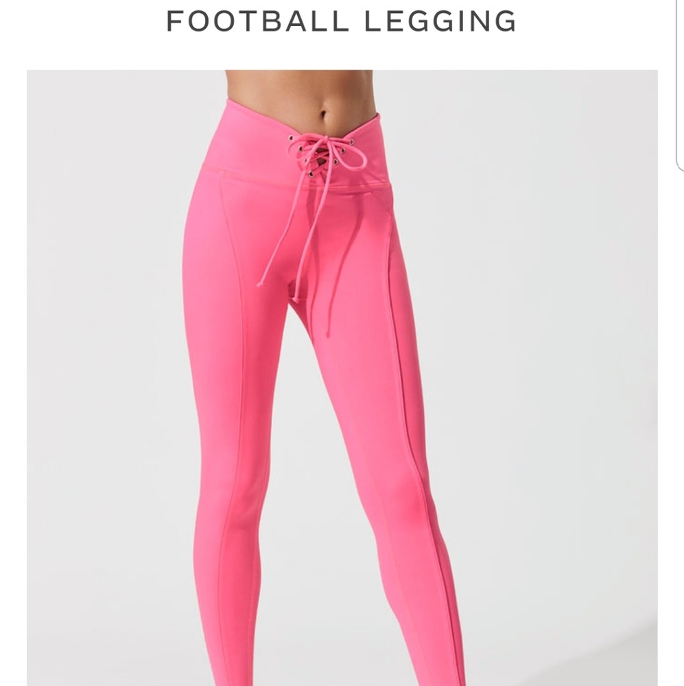 Year of Ours Pink Football gym Legging sz L